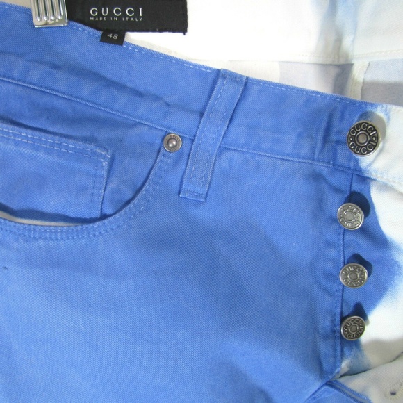 Gucci Blue Dyed Twill Straight Leg Pants NWT - Picture 5 of 6